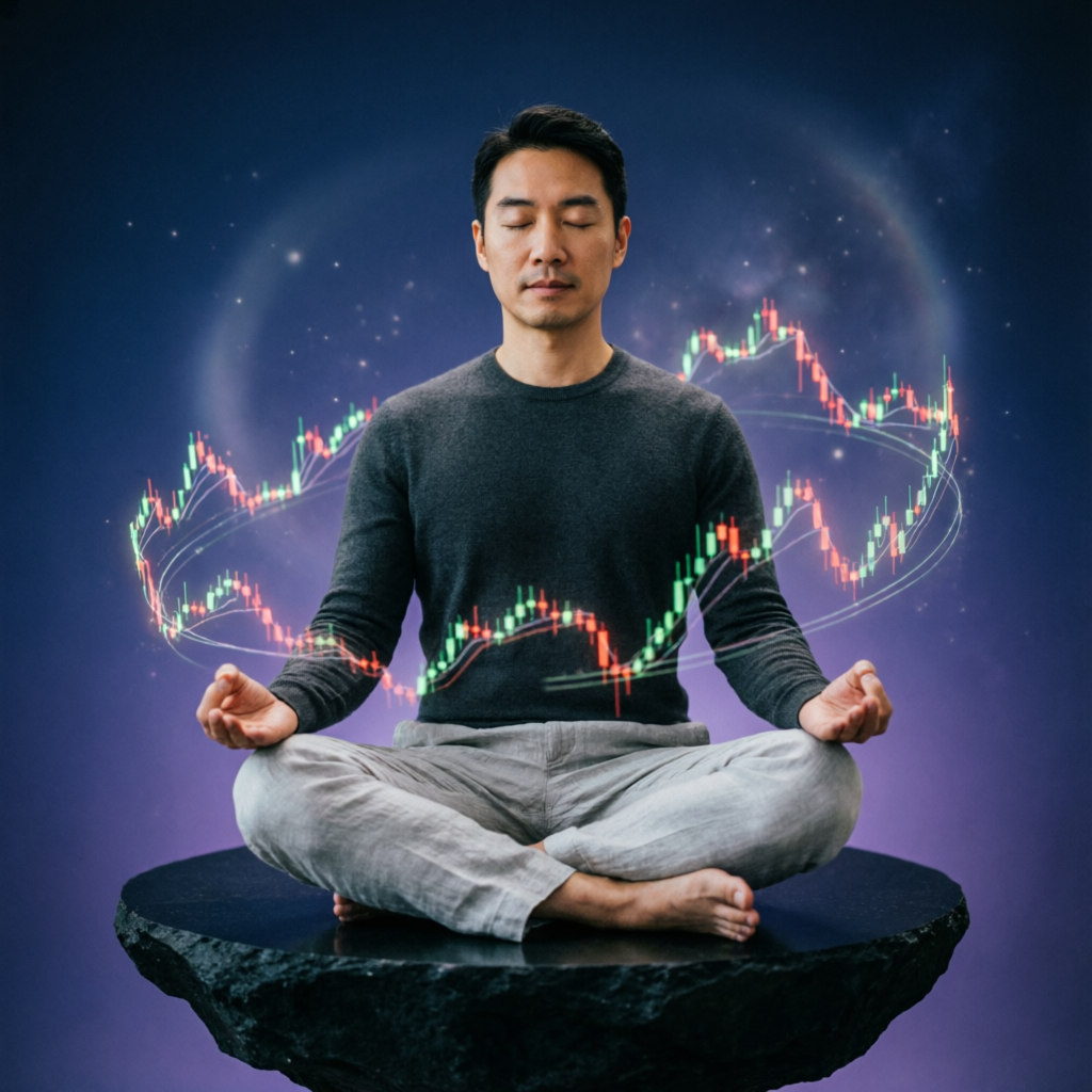 Trading psychology and mindfulness concept