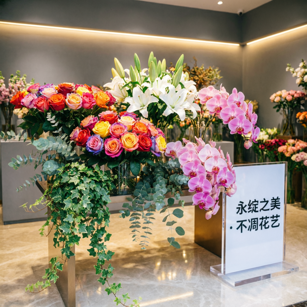MS Traders artificial flowers shop in Hyderabad