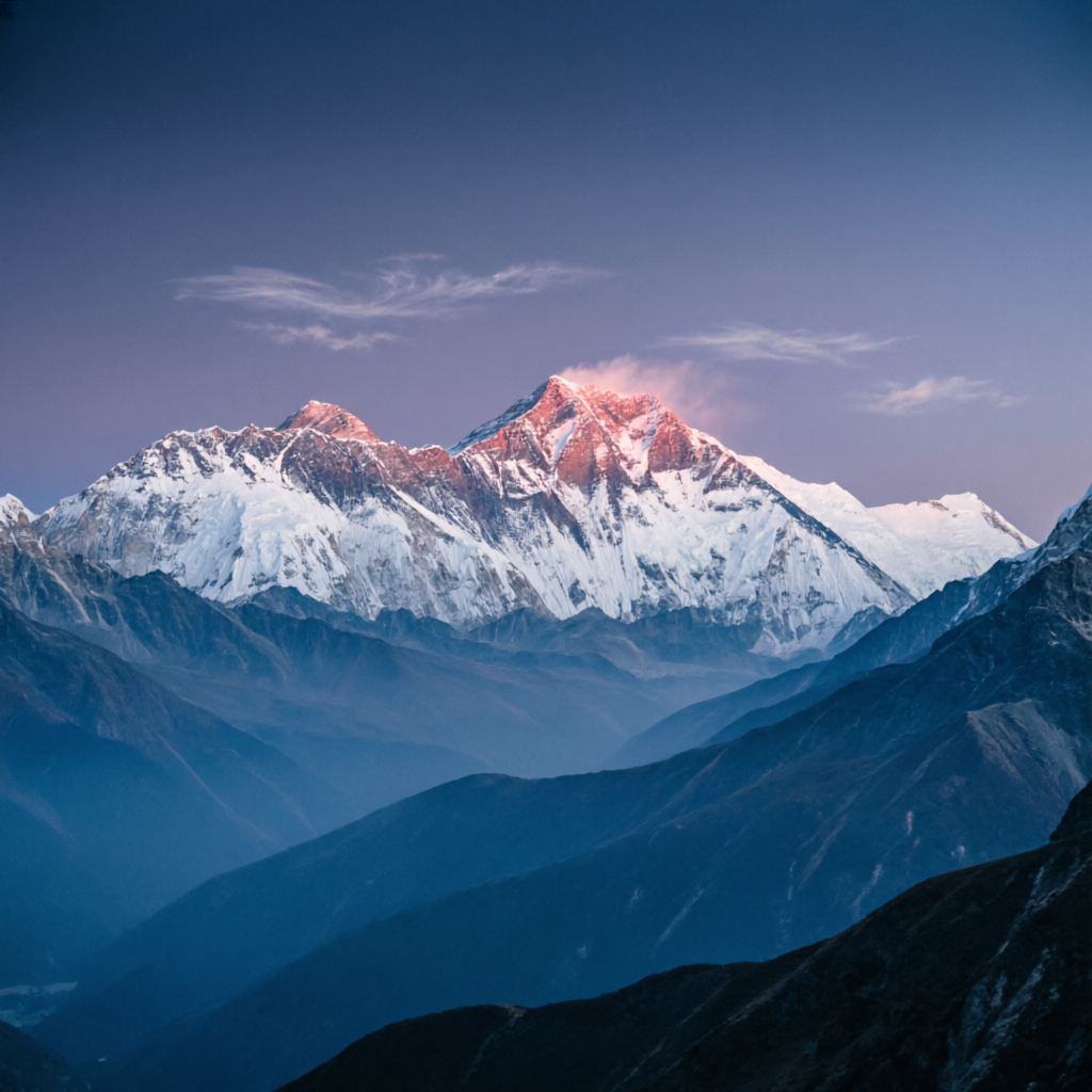 Himalayan peaks glowing pink at dusk — the mountains are calling in Himachal Pradesh