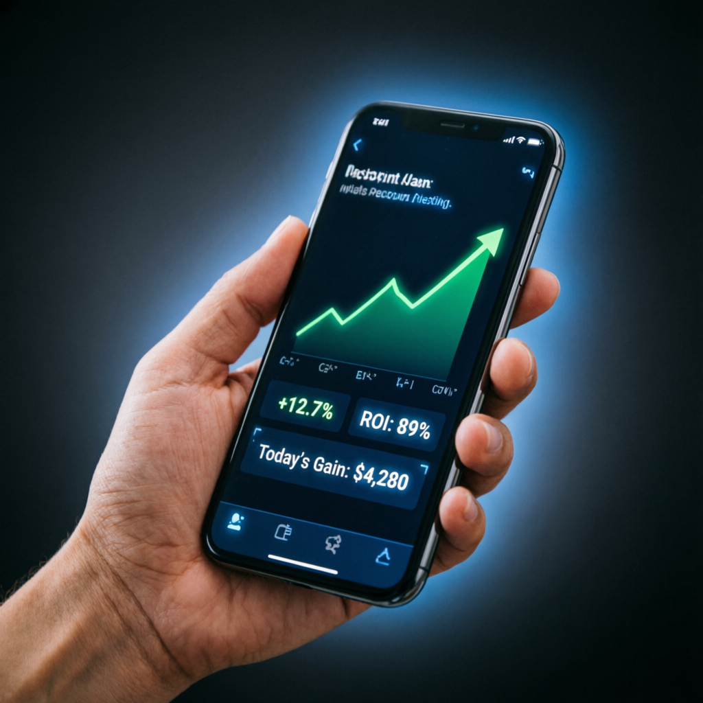 Mobile forex trading with funded account management