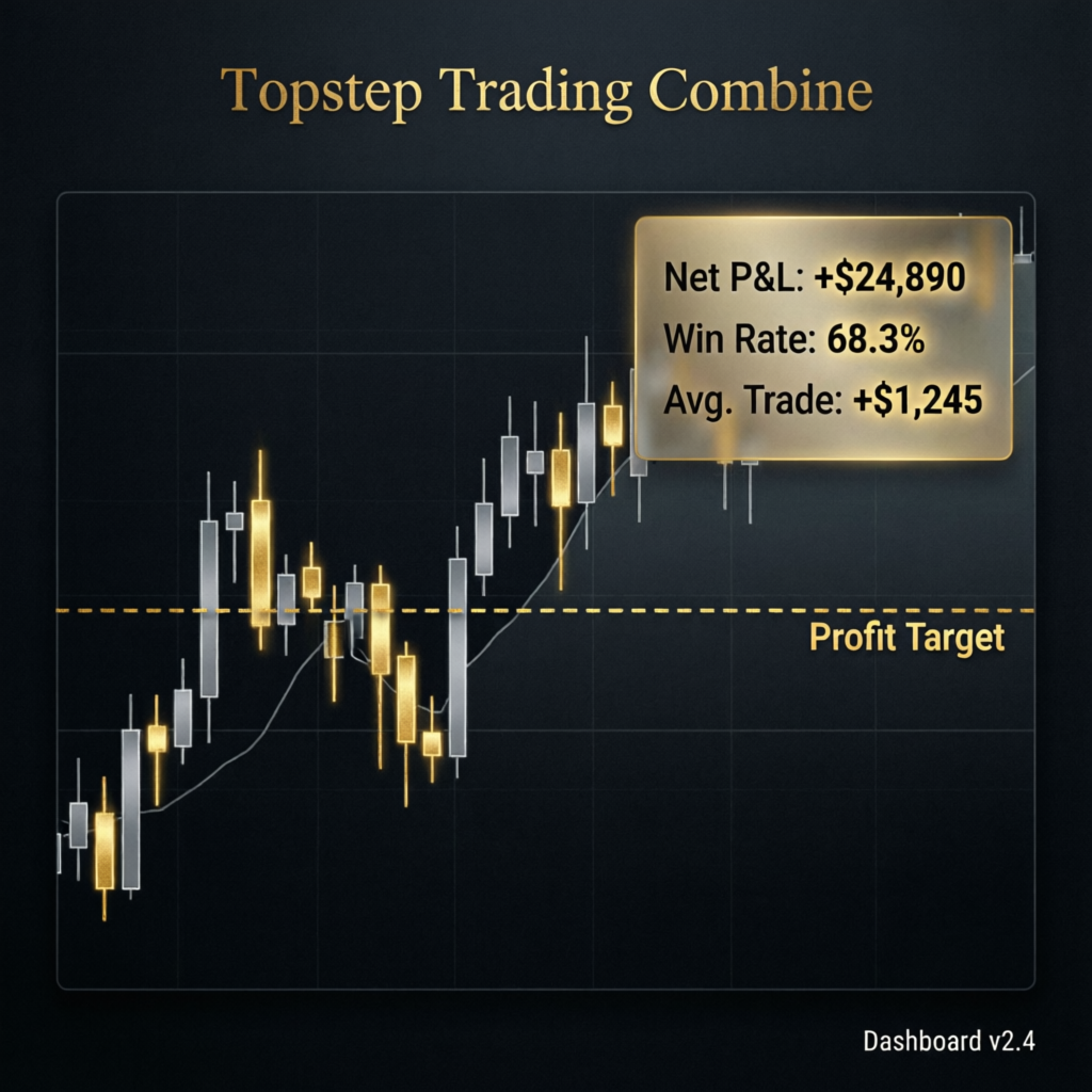Topstep Trading Combine Profit Target Dashboard
