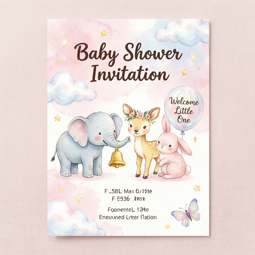 Baby shower invitation