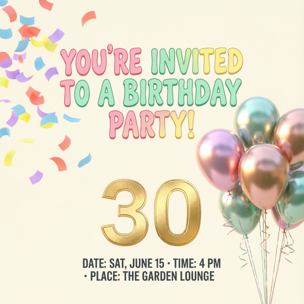 Birthday invitation