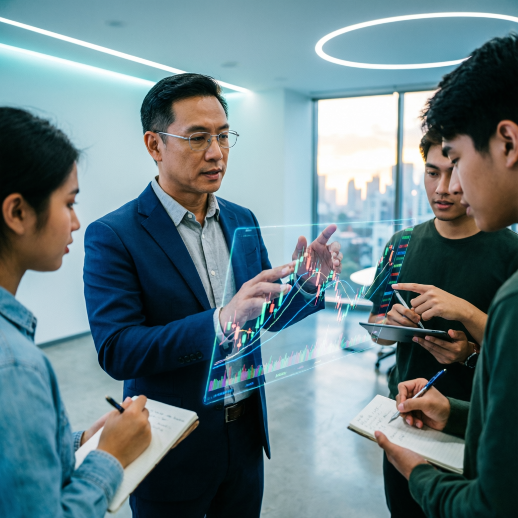 Professional trading mentor helping students succeed