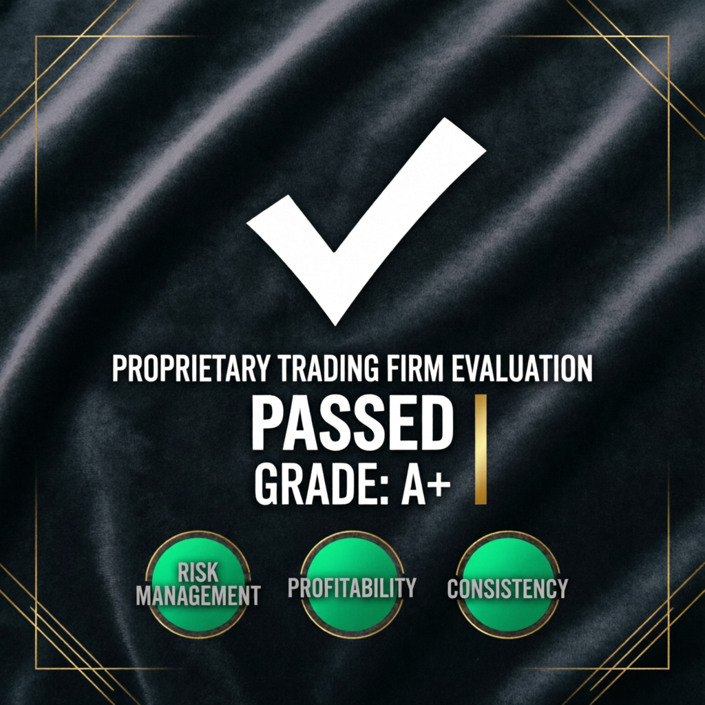 Apex Trader Funding evaluation passed certificate with risk management, profitability, and consistency metrics