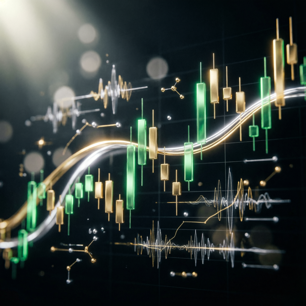 Professional forex trading charts background