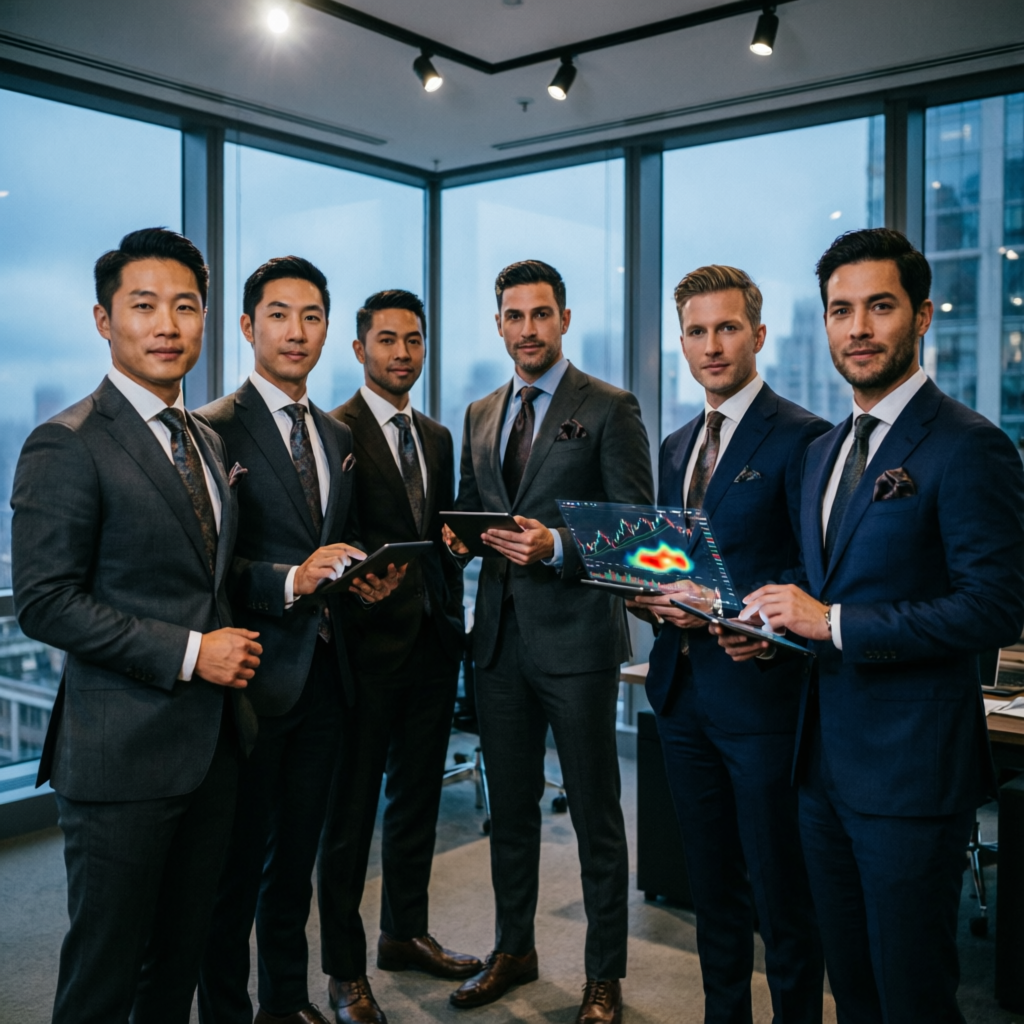 Elite team of professional prop traders managing funded accounts