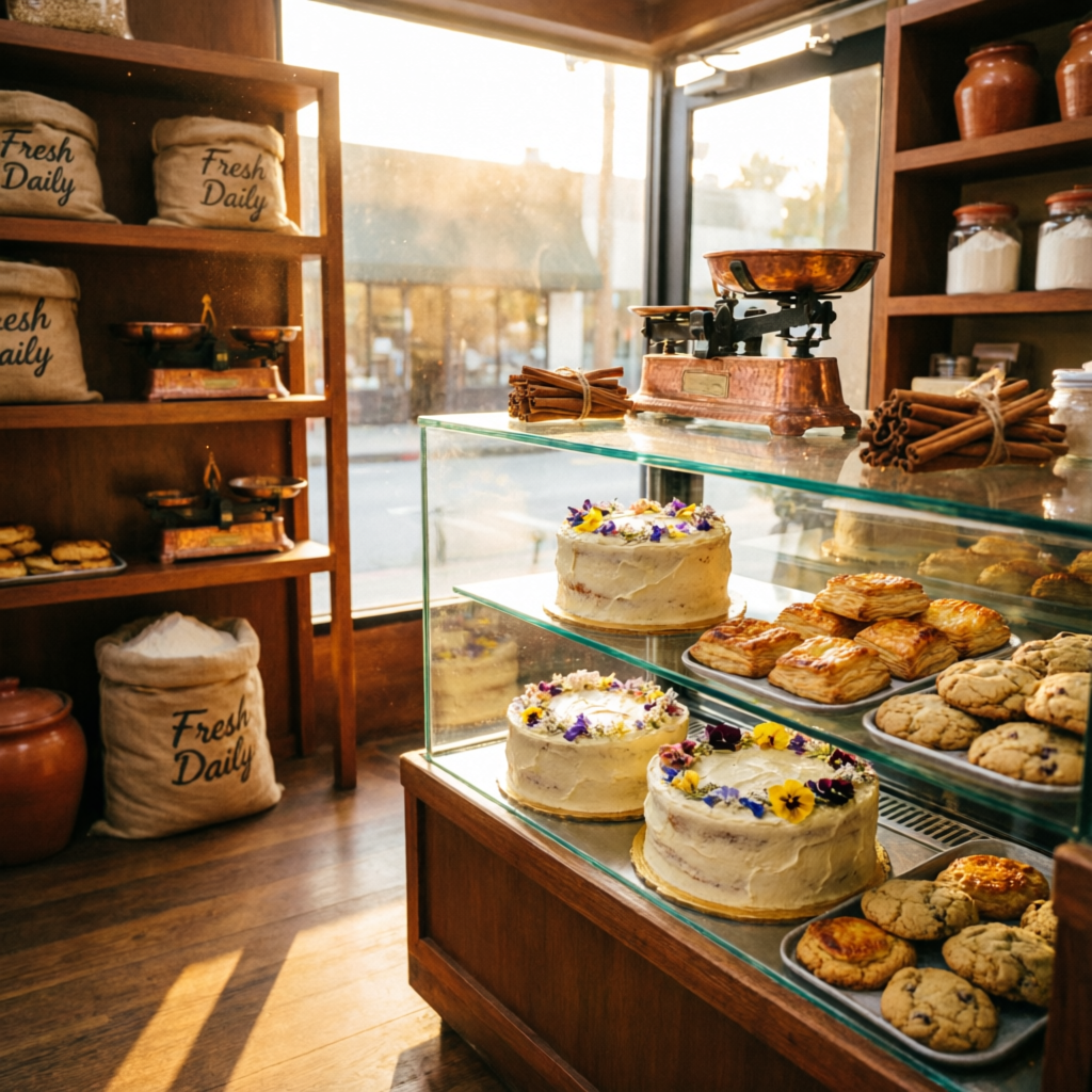 Inside the bakery