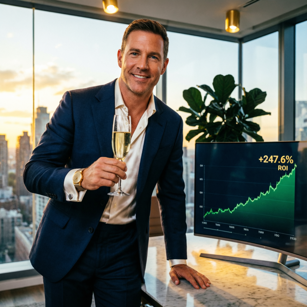 Successful funded trader celebrating prop firm challenge completion