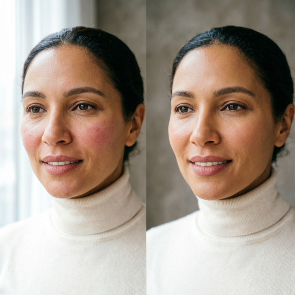 نتائج العناية بالبشرة