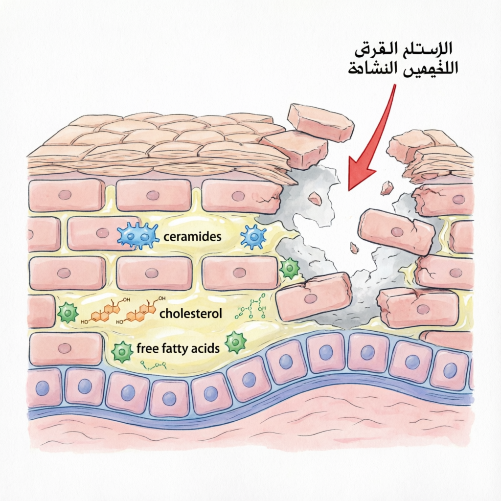 تأثير المنتجات المتعددة على الحاجز الجلدي