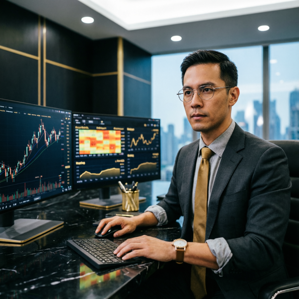 Professional trader using Topstep platforms