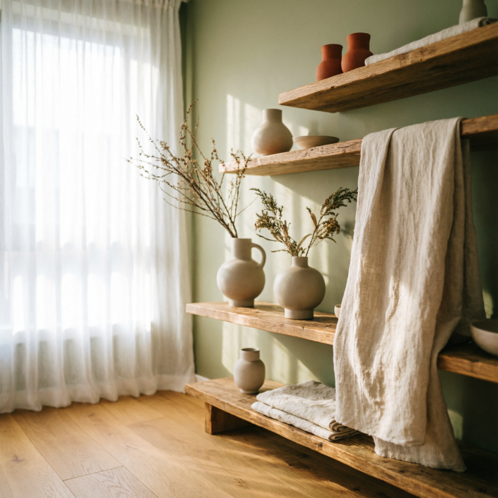 Nature-inspired home interior with Woodland Cora decor