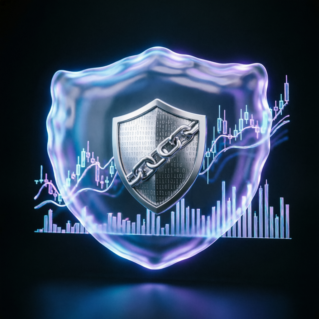 Risk management and trading rules visualization with shield protection