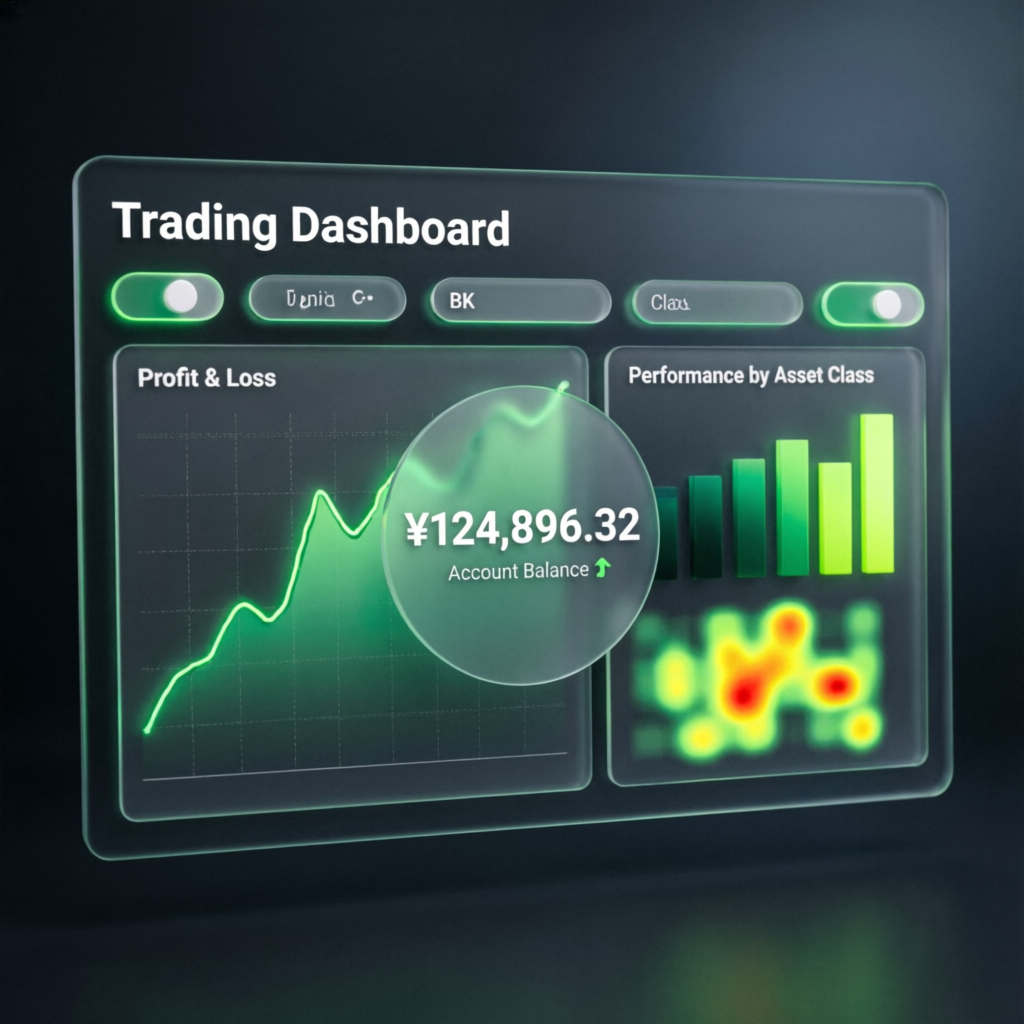 Apex Trader Funding trading dashboard showing profit growth and performance metrics