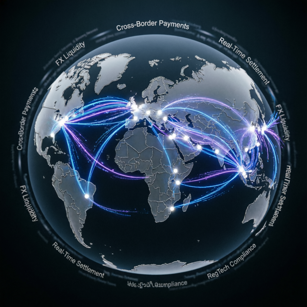 Global trading network connecting traders worldwide through prop firm services