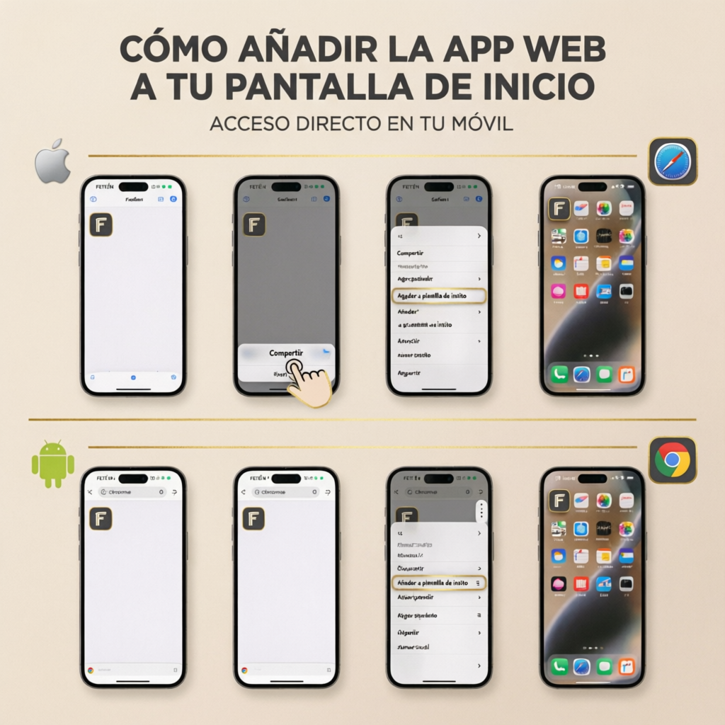Instrucciones para añadir FETÉN a la pantalla de inicio