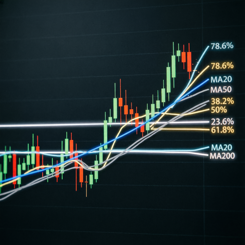 Professional forex trading strategy chart showing price action analysis with support and resistance levels