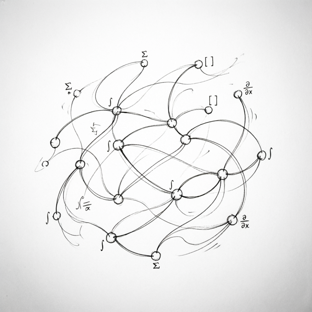Hand-drawn neural network — forward and backward pass, built in NumPy