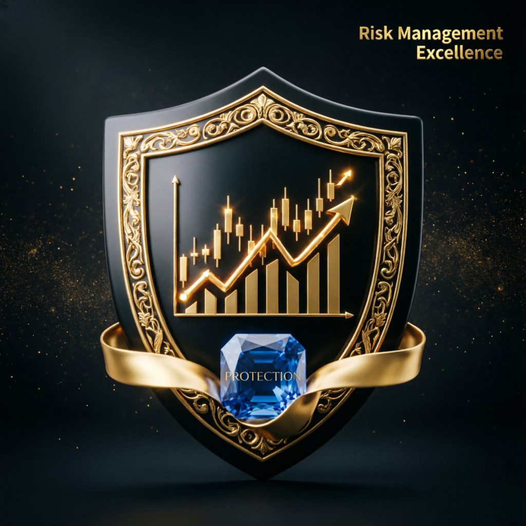 Risk management shield protecting Apex Trader Funding account