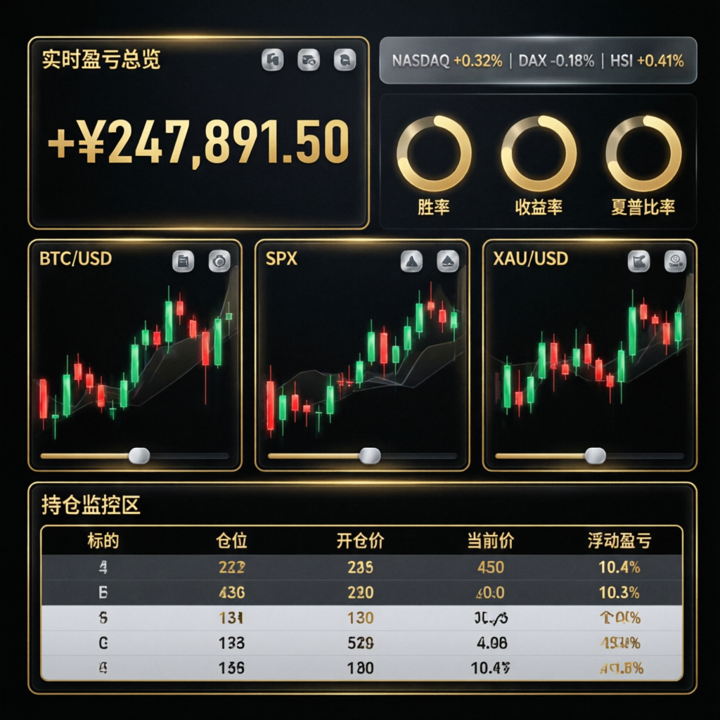 Apex Trader Funding professional trading dashboard with charts