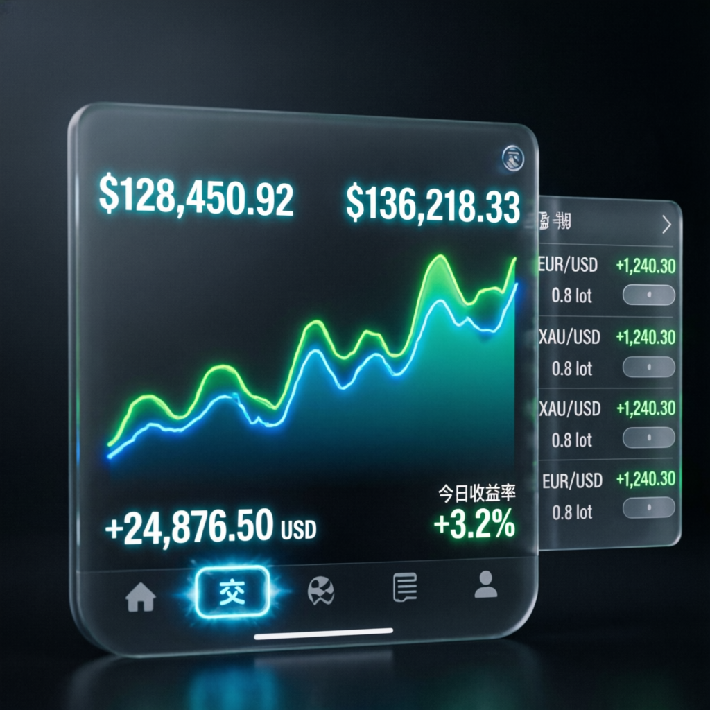 Mobile trading app showing Apex Trader Funding funded account profits