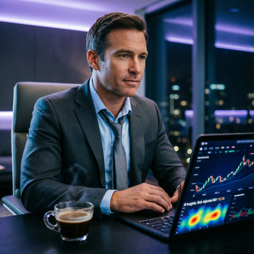 Professional trader analyzing Apex Trader Funding performance metrics