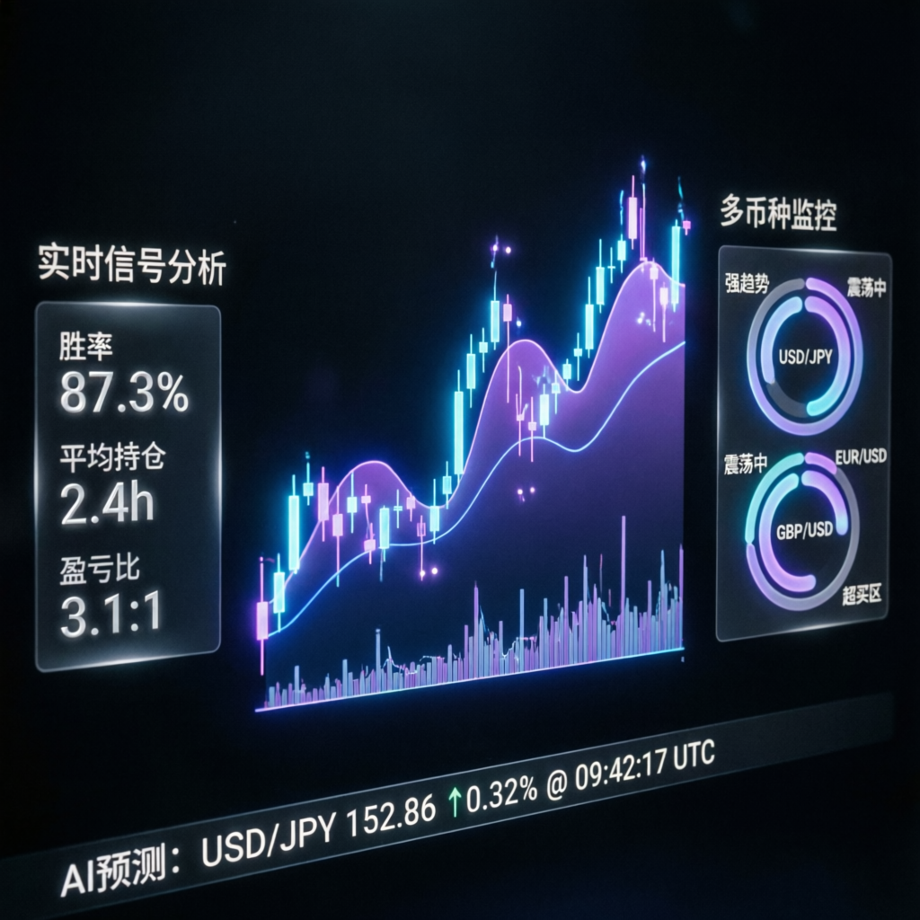 AI-powered Apex Trader Funding dashboard with real-time signal analysis and multi-currency monitoring