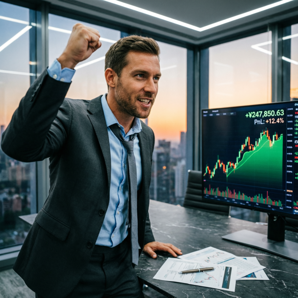 Trader Success Celebration