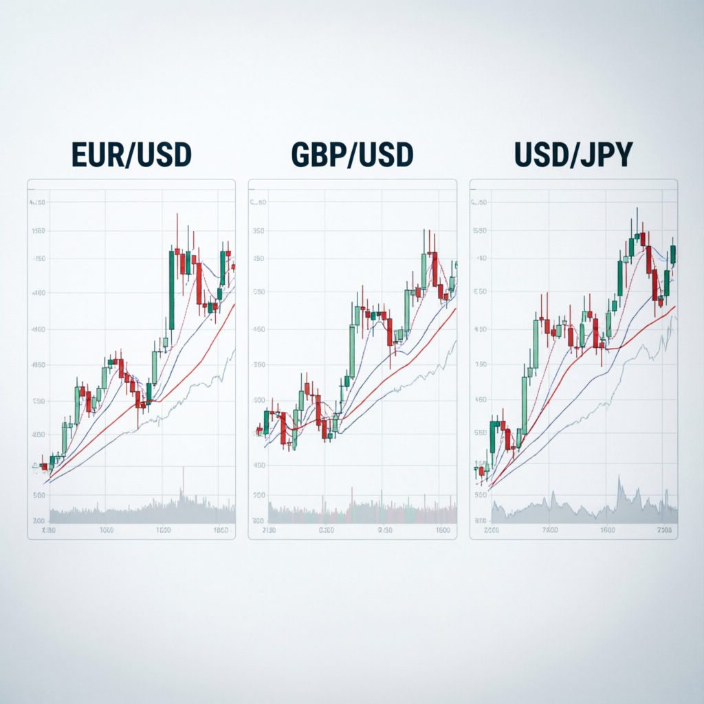 EUR/USD GBP/USD USD/JPY Forex Trading Charts - Technical Analysis