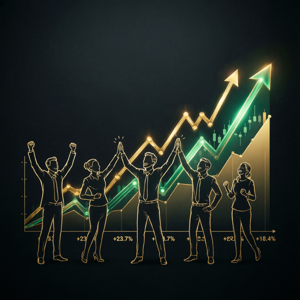 Successful traders celebrating passing Apex Trader Funding evaluation