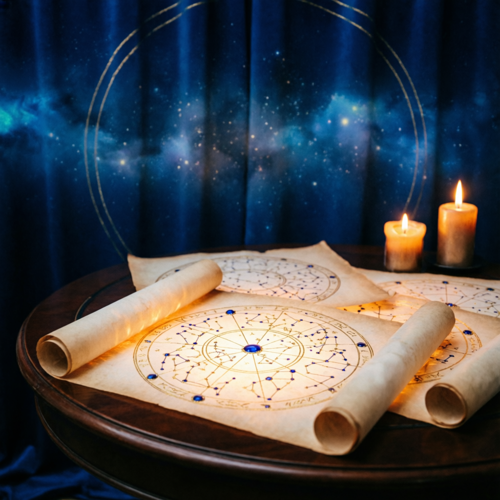 Consultation scrolls and candles