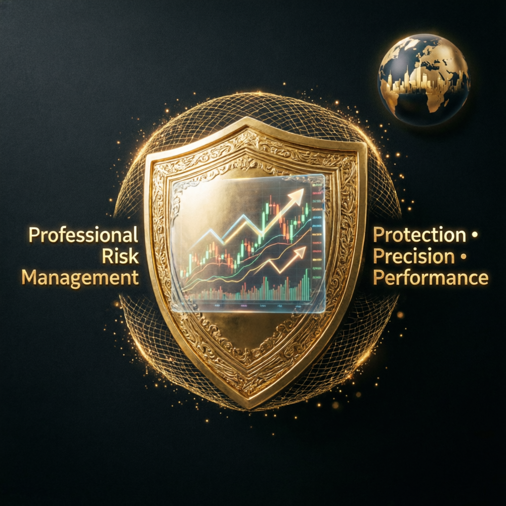 Risk management shield protecting Apex Trader Funding traders
