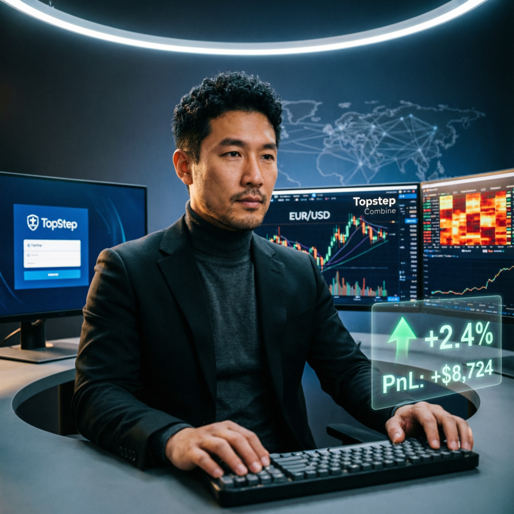Professional trader using Topstep Combine platform