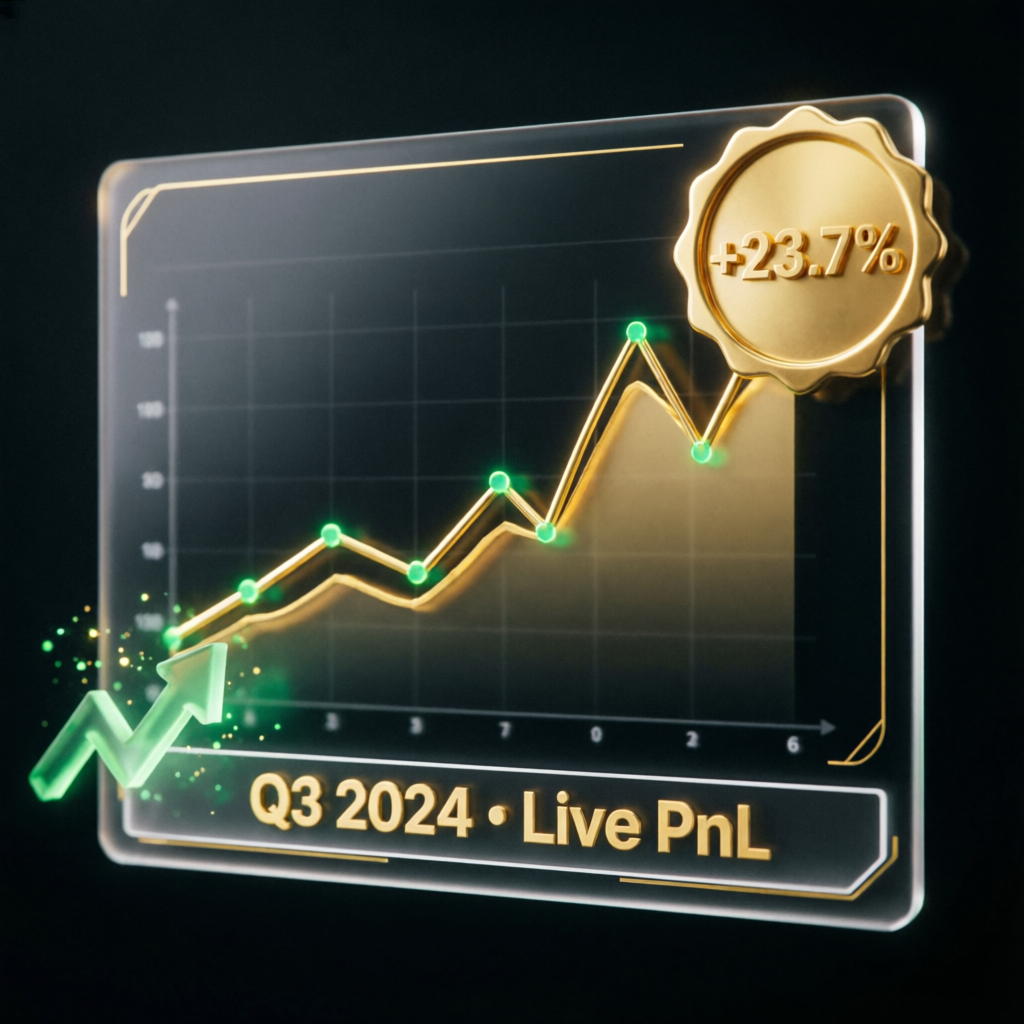 Trading success and profit growth visualization