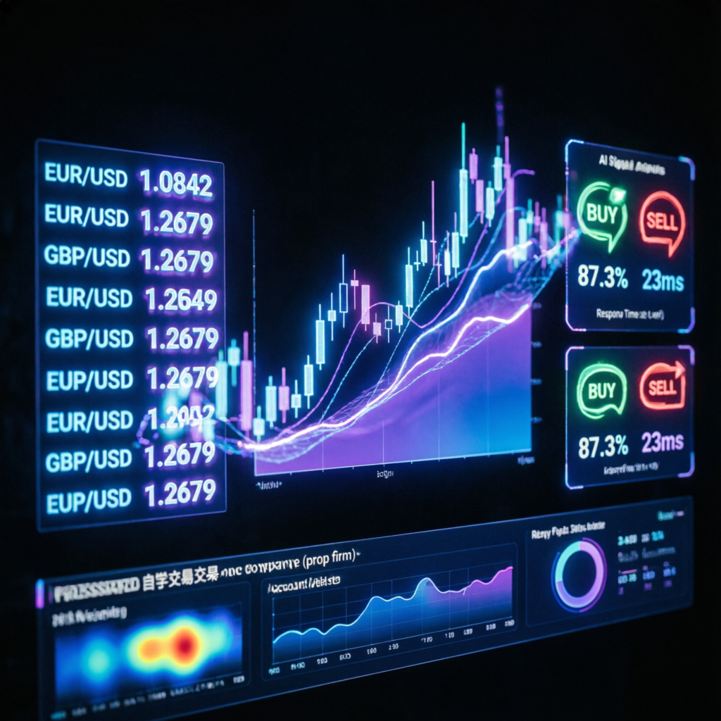 Topstep trading dashboard with AI-powered financial charts and futures market data