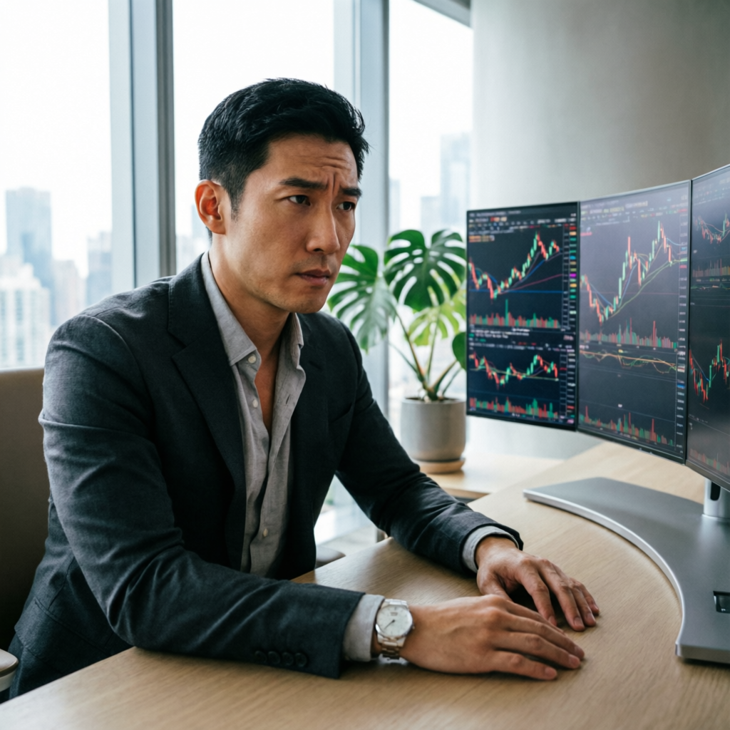Professional trader analyzing charts for FTUK evaluation