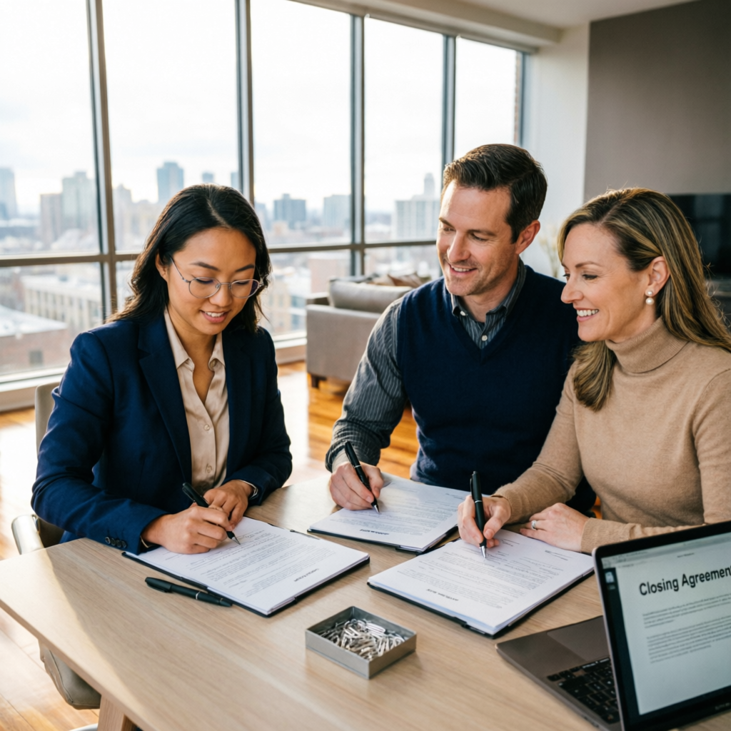 Real estate closing meeting