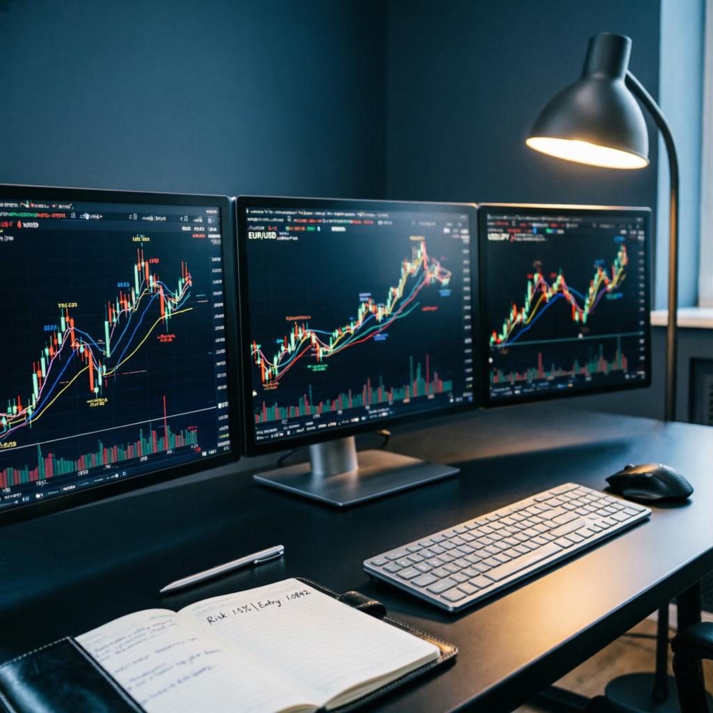 Professional Forex Trading Workspace