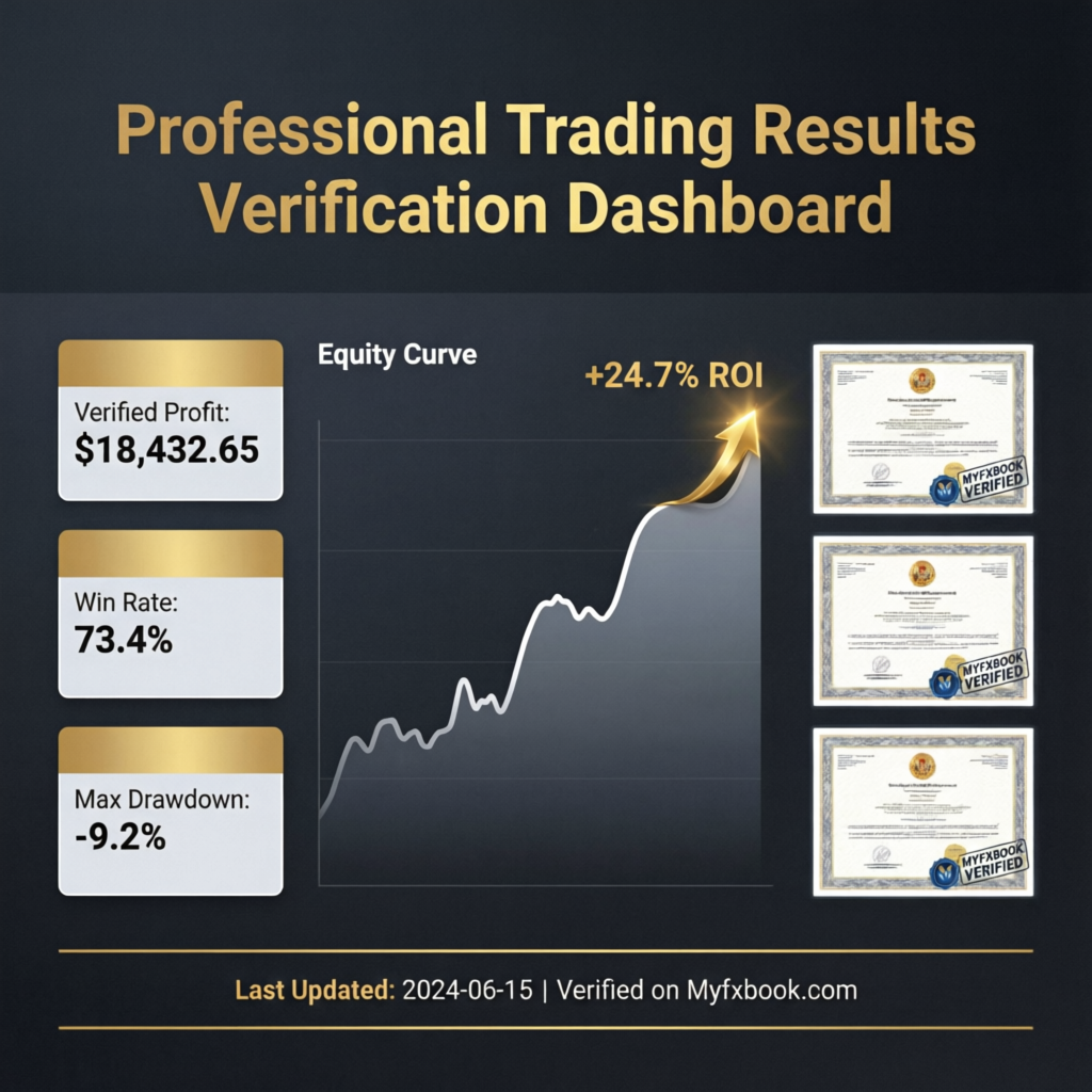 Professional Trading Results Verification Dashboard