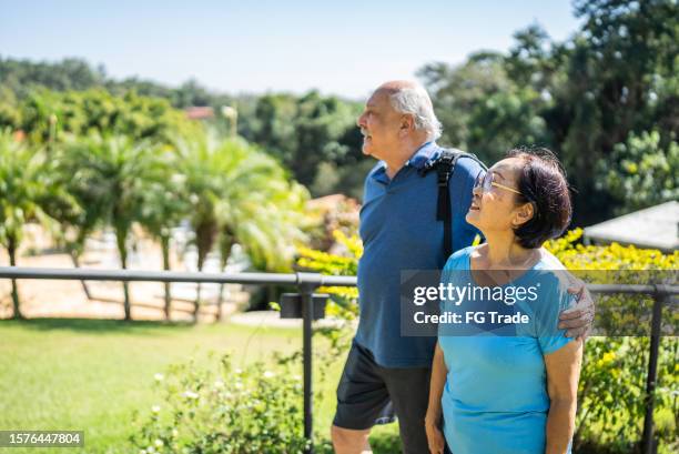 Couple enjoying the secure gardens
