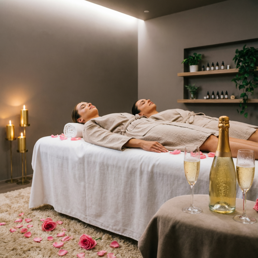 Couple spa romantic treatment at Navya Daynight Spa