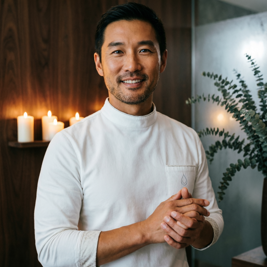 Professional male massage therapist