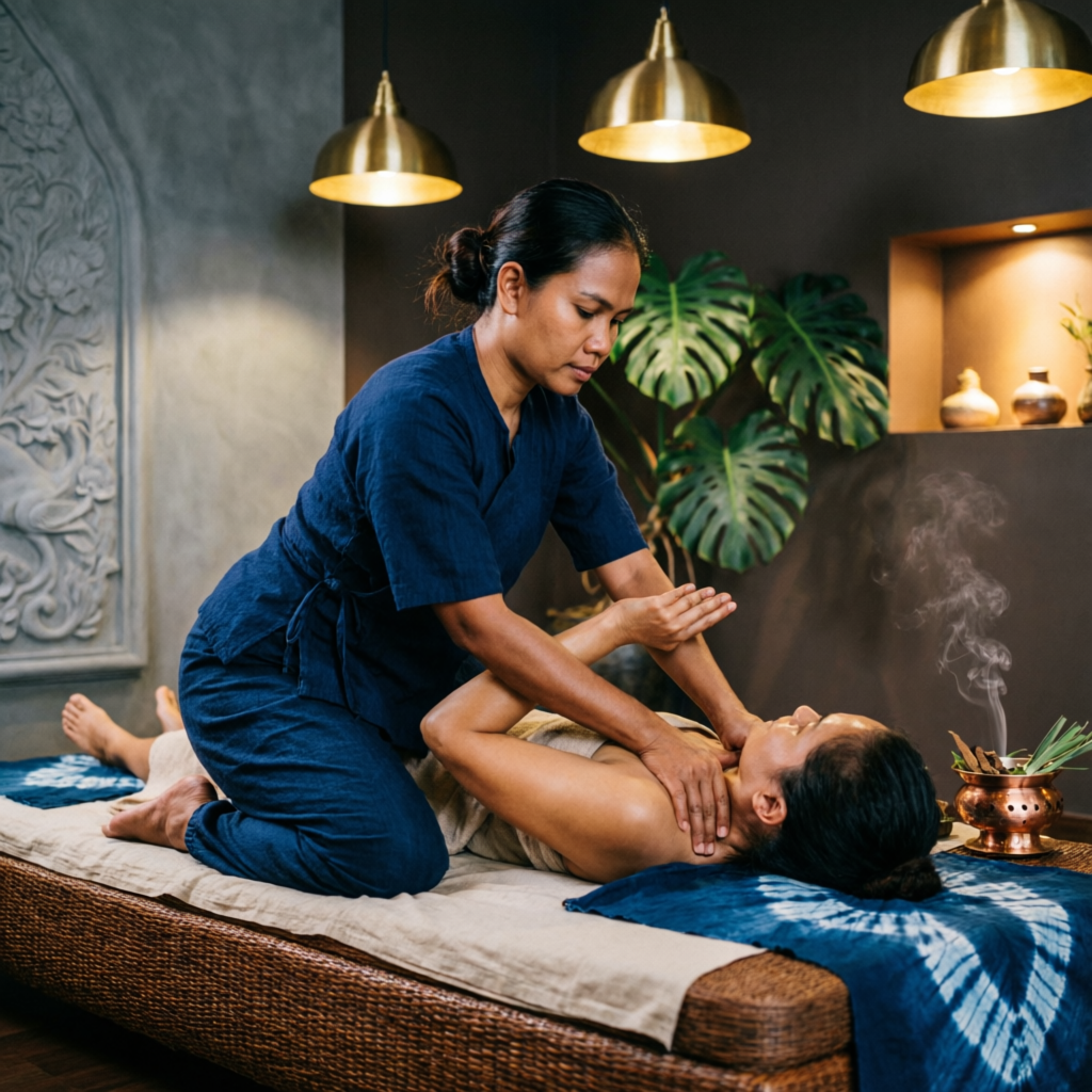 Thai massage therapy session at Navya Spa Vashi