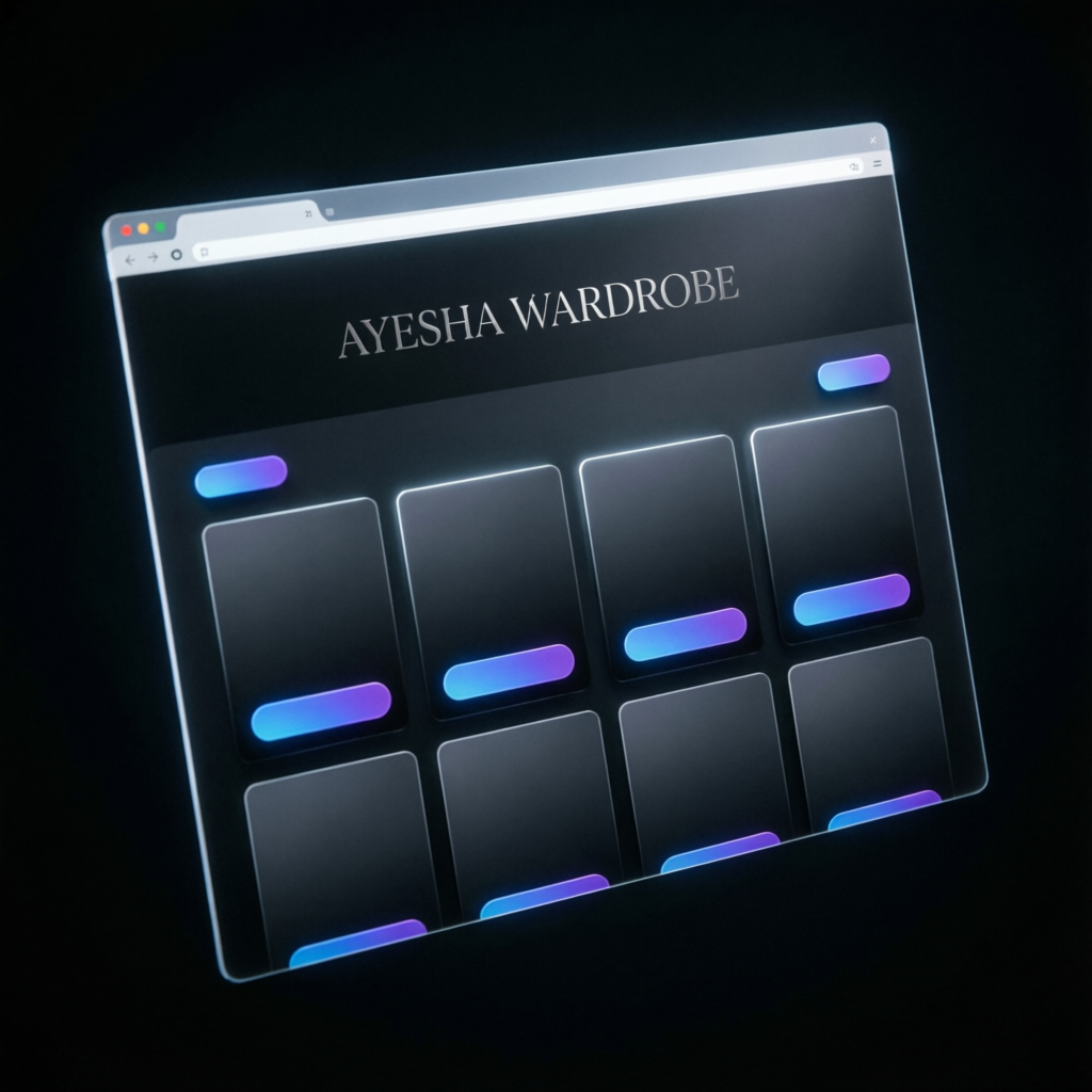 Ayesha Wardrobe fashion e-commerce website preview