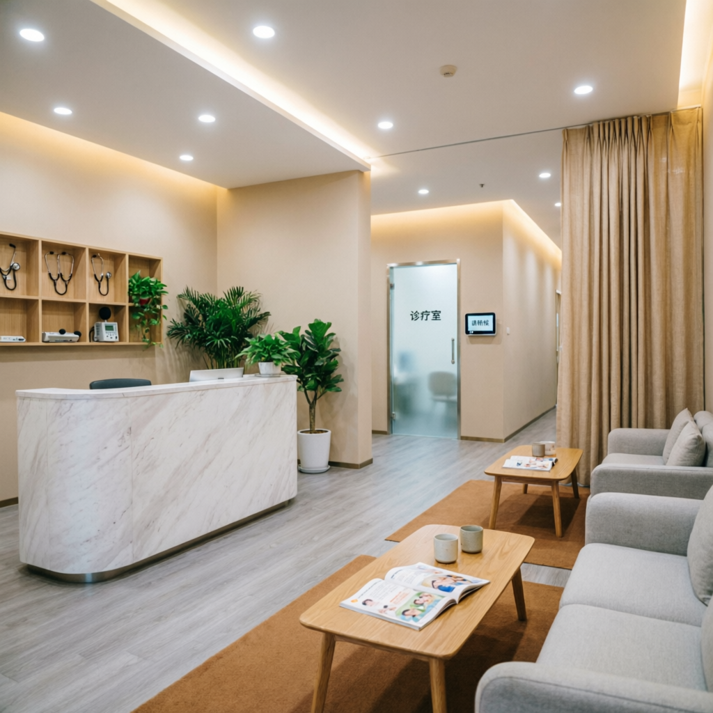 Modern audiology clinic interior