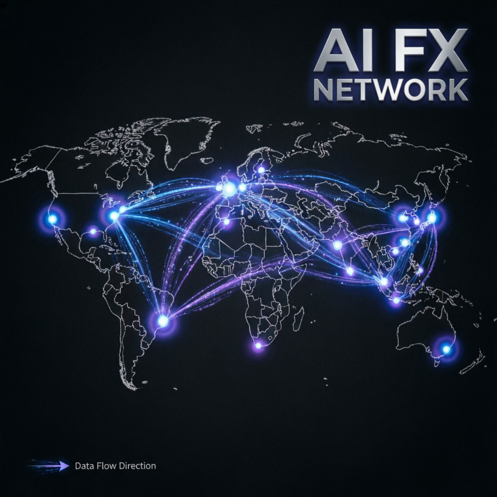 Global AI FX Network Showing Worldwide Prop Firm Service Coverage for Topstep Traders