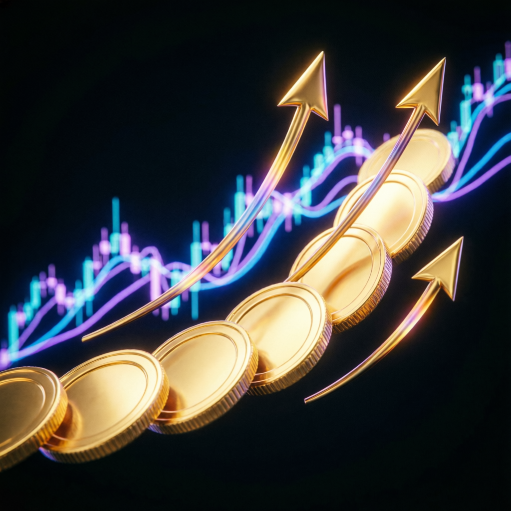 Financial growth showing prop firm account success and profits