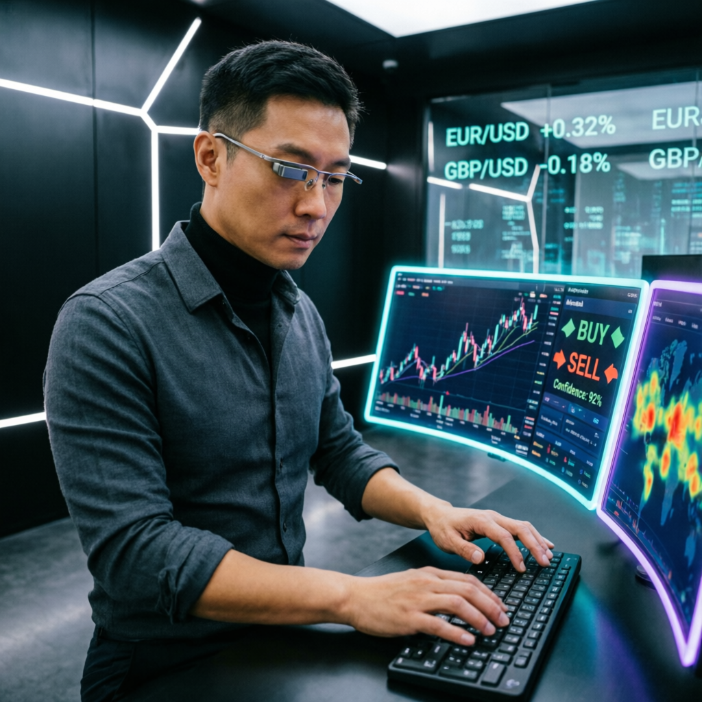 Professional trader analyzing My Funded Futures evaluation charts