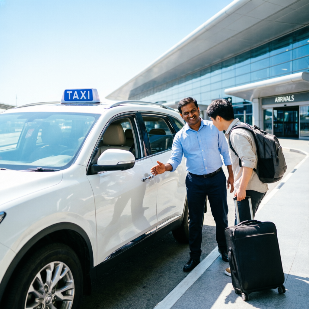 Railway station taxi pickup